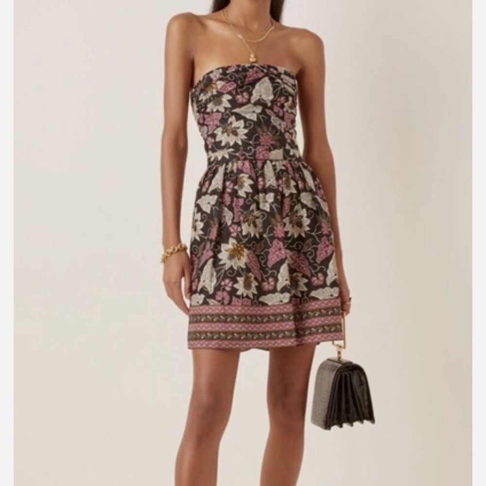 Alexis Pink and Brown Smocked dress